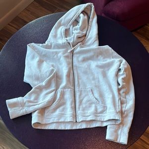 Light blue zipper hoodie - perfect white tees size M
